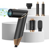 5-in-1 Heteluchtborstel Multistyler - Föhn & Krultang - 1000W - Zwart/Goud - 34% Korting