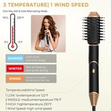 5-in-1 Heteluchtborstel Multistyler - Föhn & Krultang - 1000W - Zwart/Goud - 34% Korting