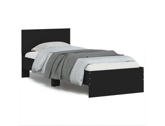 vidaXL Bedframe met hoofdeinde, zwart, 90x200 cm - 54% Korting