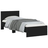 vidaXL Bedframe met hoofdeinde, zwart, 90x200 cm - 54% Korting