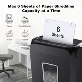 Papierversnipperaar Cross-Cut 6 vellen Zwart 13L - 33% Korting
