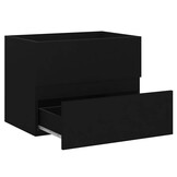 vidaXL Wastafelkast 60x38,5x45 cm Bewerkt Hout Zwart 53% Korting