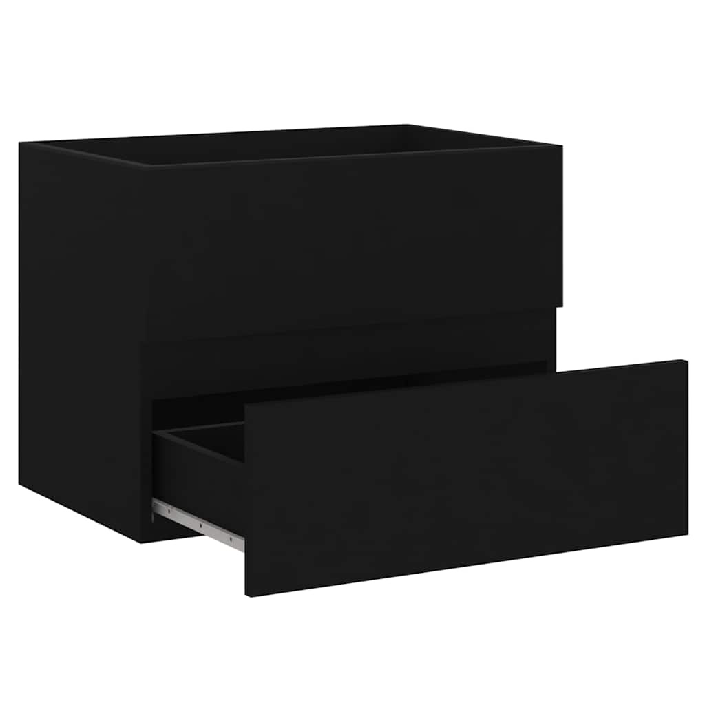 vidaXL Wastafelkast 60x38,5x45 cm Bewerkt Hout Zwart 53% Korting