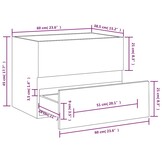 vidaXL Wastafelkast 60x38,5x45 cm Bewerkt Hout Zwart 53% Korting