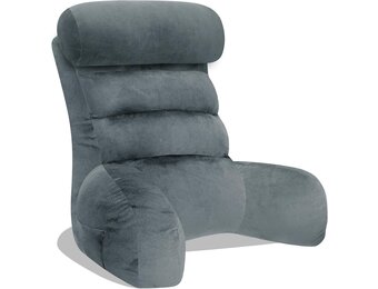 Leeskussen met Armsteunen Grijs 65x30cm 60% Korting