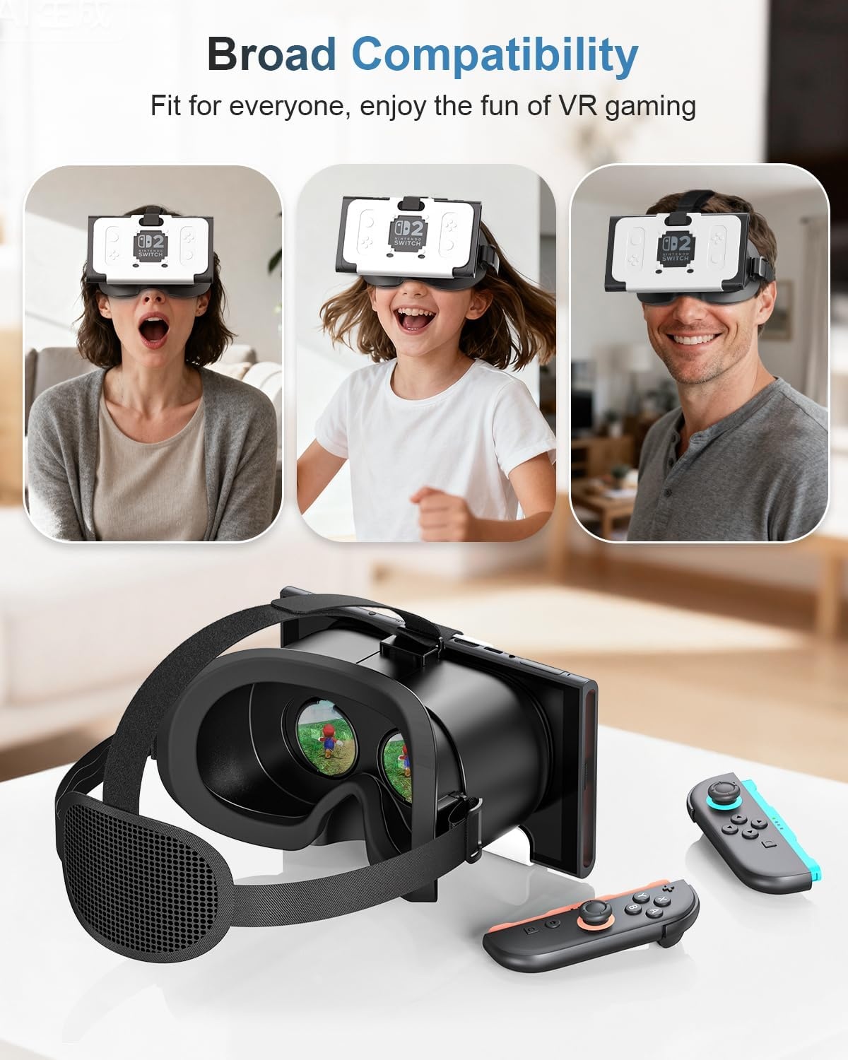 VR Headset voor Nintendo Switch 2 (2025) Zwart/Wit - 32% Korting