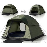 Campingtent 4-persoons Donkerolijf 275x215x150 cm Waterdicht Windstabiel