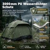 Campingtent 4-persoons Donkerolijf 275x215x150 cm Waterdicht Windstabiel