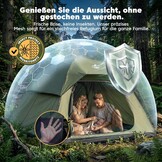 Campingtent 4-persoons Donkerolijf 275x215x150 cm Waterdicht Windstabiel