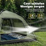 Campingtent 4-persoons Donkerolijf 275x215x150 cm Waterdicht Windstabiel