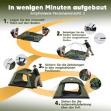 Campingtent 4-persoons Donkerolijf 275x215x150 cm Waterdicht Windstabiel