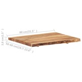 Acaciahout Tafelblad met Natuurlijke Rand 80x(50-60)cm - 59% Korting