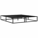 Zwart Metalen Bedframe 160x200 cm met Lattenbodem - 35% Korting