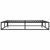 Zwart Metalen Bedframe 160x200 cm met Lattenbodem - 35% Korting