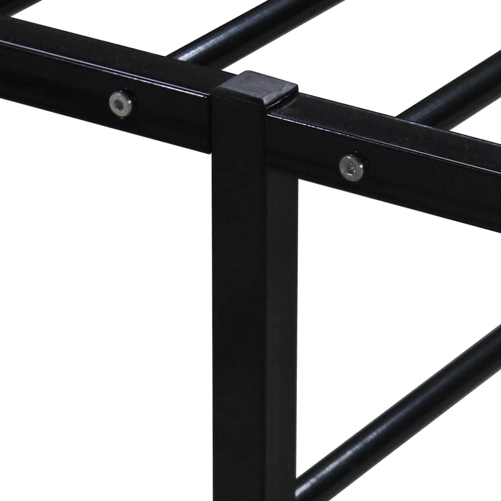 Zwart Metalen Bedframe 160x200 cm met Lattenbodem - 35% Korting