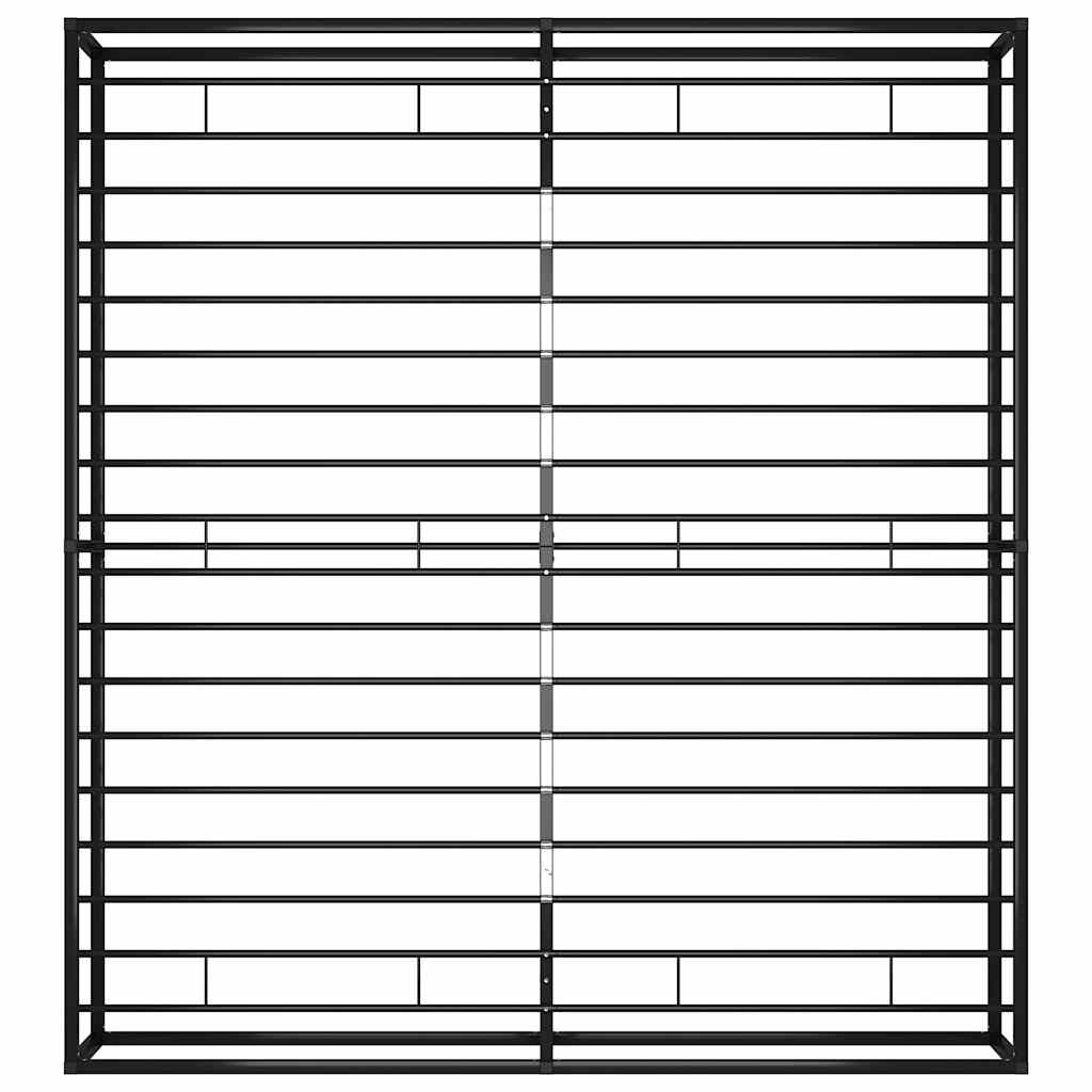 Zwart Metalen Bedframe 160x200 cm met Lattenbodem - 35% Korting