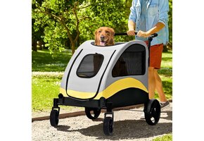 Hondenbuggy XXL Grijs - 65 kg - Senioren/Zieke Honden - 35% Korting