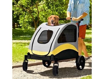 Hondenbuggy XXL Grijs - 65 kg - Senioren/Zieke Honden - 35% Korting
