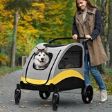 Hondenbuggy XXL Grijs - 65 kg - Senioren/Zieke Honden - 35% Korting