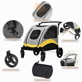 Hondenbuggy XXL Grijs - 65 kg - Senioren/Zieke Honden - 35% Korting