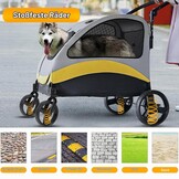 Hondenbuggy XXL Grijs - 65 kg - Senioren/Zieke Honden - 35% Korting