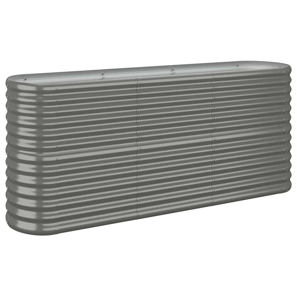 Plantenbak Gegalvaniseerd Staal Grijs 152x40x68 cm (34% Korting)