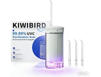 Draadloze Monddouche Grijs - 230ml Tank & UV-C Desinfectie - 29% Korting