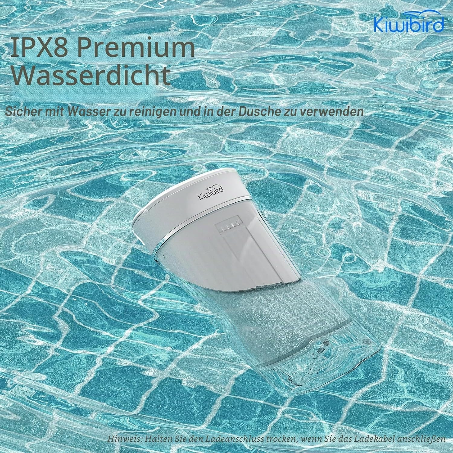 Draadloze Monddouche Grijs - 230ml Tank & UV-C Desinfectie - 29% Korting