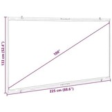 vidaXL Projectiescherm Wandhangend 100 inch 16:9 - 34% Korting