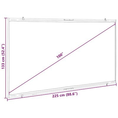 vidaXL Projectiescherm Wandhangend 100 inch 16:9 - 34% Korting