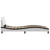vidaXL Bedframe "Dover" Kunstleer Zwart/Wit 90x190 cm - 34% Korting