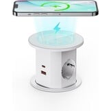 Inbouwstopcontact met 2 USB-C, 2 USB-A & Draadloze Lader - Wit (34% korting)