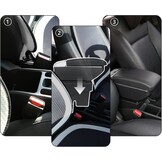 Voor Captur Kaptur 2014-2018 Armsteun Box Consoles Opslag met Bekerhouder (a, Dubbele laag met USB-all zwart) …