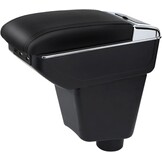 Voor Captur Kaptur 2014-2018 Armsteun Box Consoles Opslag met Bekerhouder (a, Dubbele laag met USB-all zwart) …