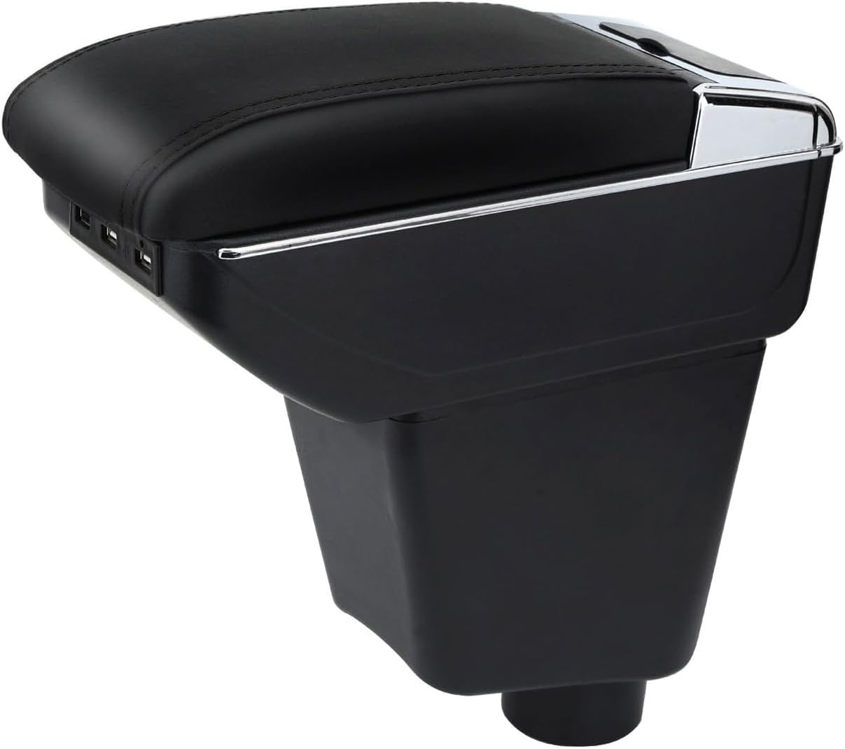 Voor Captur Kaptur 2014-2018 Armsteun Box Consoles Opslag met Bekerhouder (a, Dubbele laag met USB-all zwart) …
