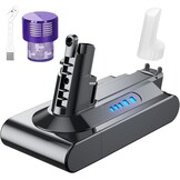 V10 accu voor Dyson reserveaccu compatibel met Dyson V10 SV12 Absolute Animal Motörhead Fluffy Total Clean 206340 969352-02 accustofzuiger (1 filterpatroon + 1 reinigingsborstel + 1 beschermkap)