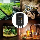 HBN Digitale temperatuurregelaar met sensor, verwarming temperatuurregeling voor verwarmingsmat, zaadkieming, reptielen en broedteelt incubatie broeikas, 230 V thermostaat
