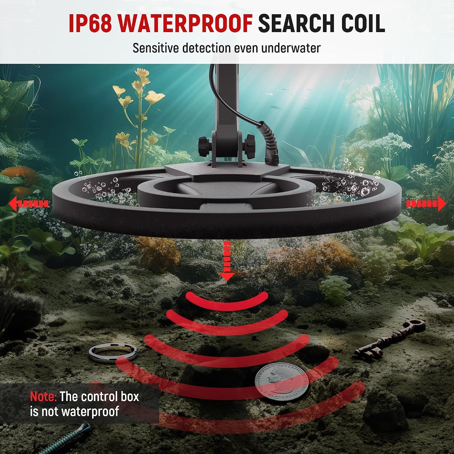 KAIWEETS Metaaldetector EXPLORER X I-2025 met 30 cm waterdichte spoel