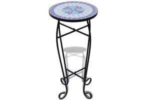 Bijzettafel Mozaïek Blauw & Wit - 53% Korting