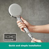 Hansgrohe 27771000 Croma 100 Doucheset, 0,90 m, 4 Straalsoorten, Chroom