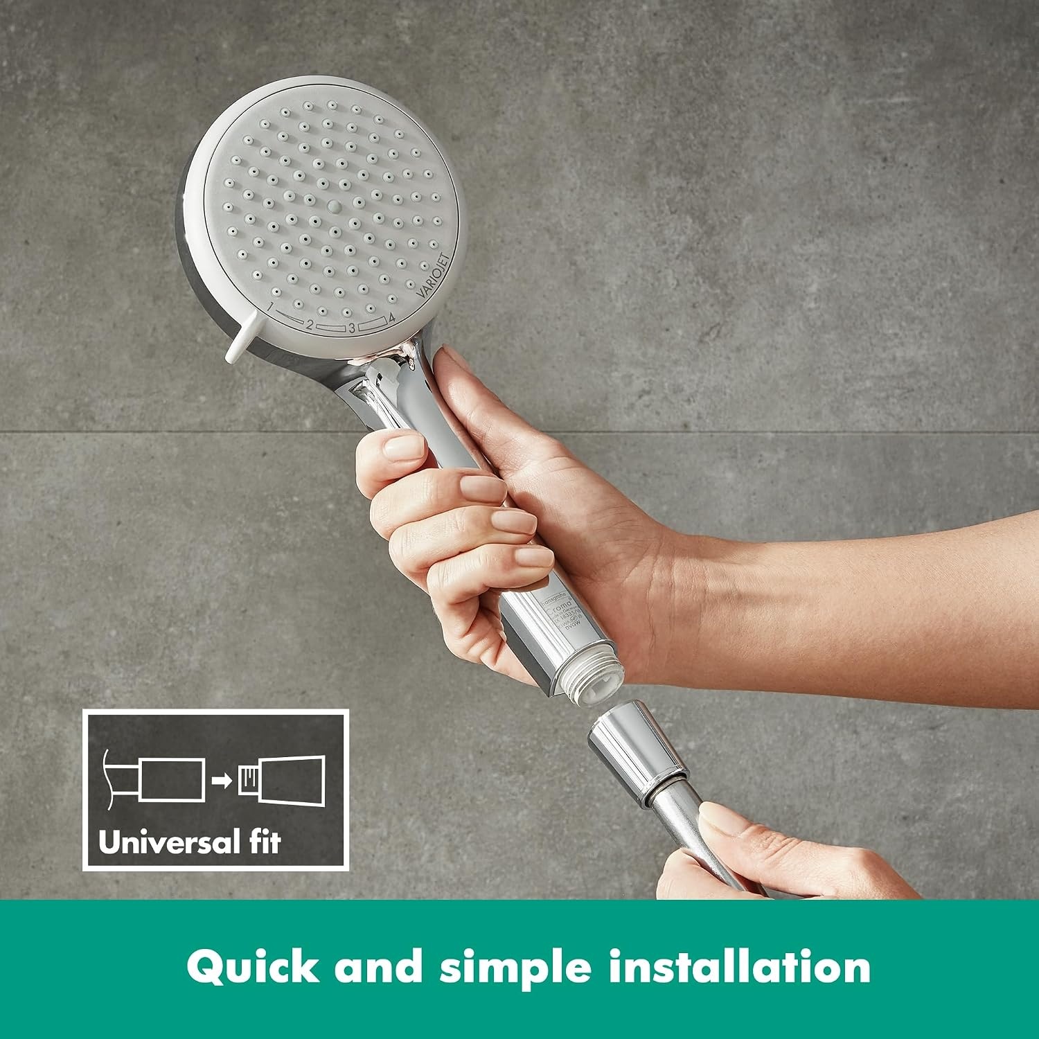Hansgrohe 27771000 Croma 100 Doucheset, 0,90 m, 4 Straalsoorten, Chroom