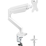 Suptek Monitorarm voor 13-32 Inch Schermen, VESA 75 en 100 mm, 360° Zwenkbaar, Kantelbaar, In Hoogte Verstelbaar, Desktop Monitorbeugel met Gasveer (MD01A)