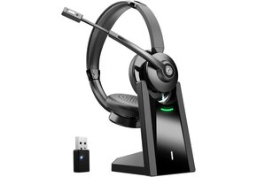 Draadloze PC Headset Zwart met Mute-schakelaar - 29% Korting