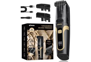 Baardtrimmer Heren met Vacuüm, USB-C, 2 Opzetkammen - 33% Korting!