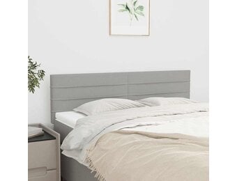 vidaXL Hoofdborden Set 2 Stuks Lichtgrijs Stof 72x5x78/88 cm met 77% Korting