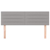 vidaXL Hoofdborden Set 2 Stuks Lichtgrijs Stof 72x5x78/88 cm met 77% Korting
