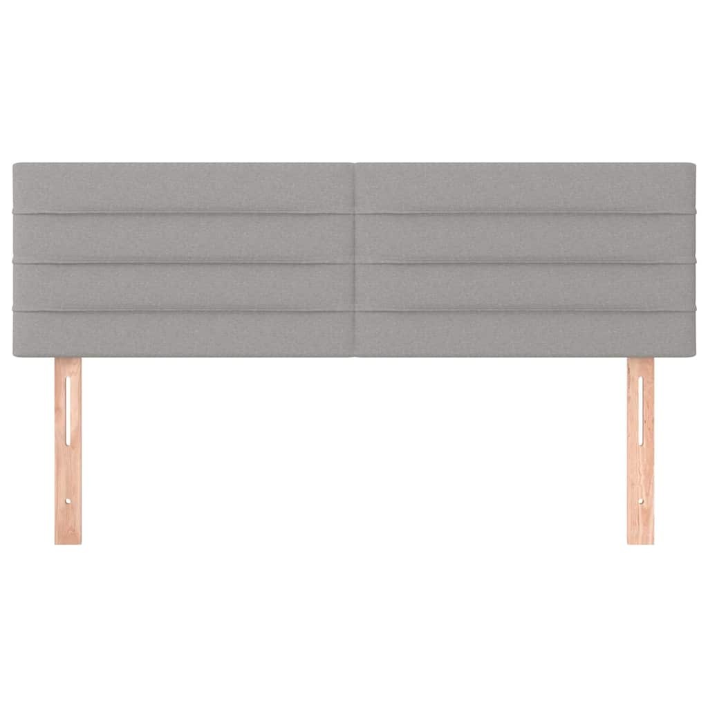 vidaXL Hoofdborden Set 2 Stuks Lichtgrijs Stof 72x5x78/88 cm met 77% Korting