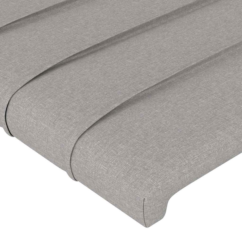 vidaXL Hoofdborden Set 2 Stuks Lichtgrijs Stof 72x5x78/88 cm met 77% Korting