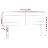vidaXL Hoofdborden Set 2 Stuks Lichtgrijs Stof 72x5x78/88 cm met 77% Korting