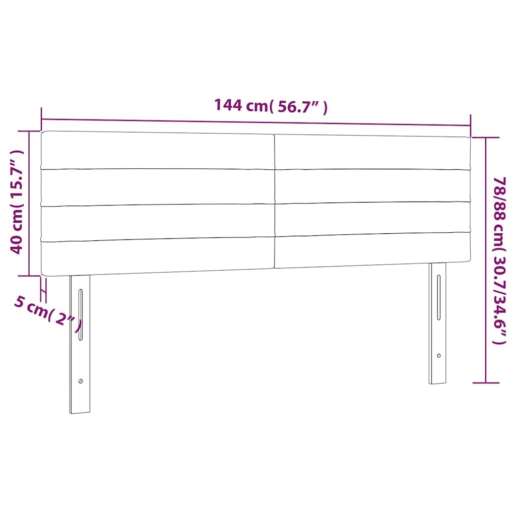 vidaXL Hoofdborden Set 2 Stuks Lichtgrijs Stof 72x5x78/88 cm met 77% Korting